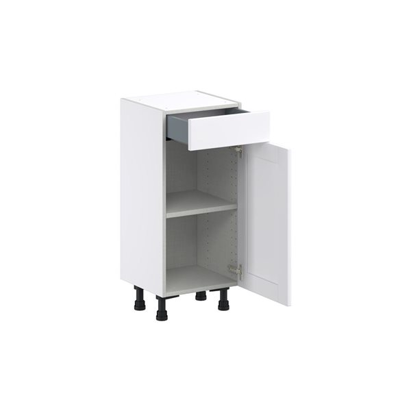 Hugo&Borg Rosemont 15 x 34.5 x 14.88 Glacier White Door And Drawer Base Semi-Custom Cabinet