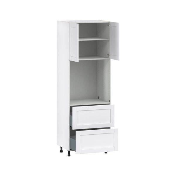 Hugo&Borg Rosemont 30 x 89.5 x 24.88 Glacier White Door And Drawer Pantry Semi-Custom Cabinet