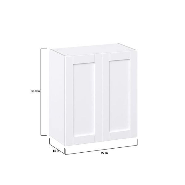 Hugo&Borg Rosemont 27 x 30 x 14.88 Glacier White Door Wall Semi-Custom Cabinet