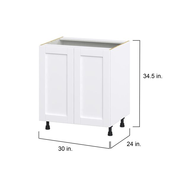 Hugo&Borg Rosemont 30 x 34.5 x 24.88 Glacier White Sink Base Semi-Custom Cabinet