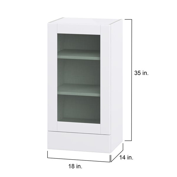 Hugo&Borg Rosemont 18 x 35 x 14.88 Glacier White Door And Drawer Wall Semi-Custom Cabinet