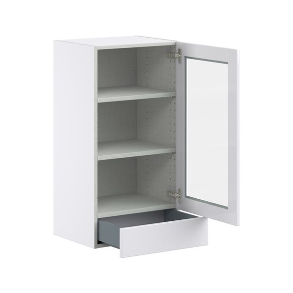 Hugo&Borg Rosemont 18 x 35 x 14.88 Glacier White Door And Drawer Wall Semi-Custom Cabinet