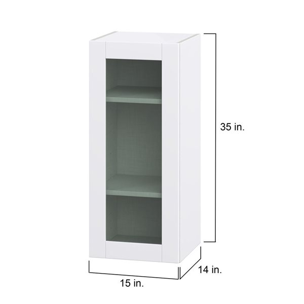 Hugo&Borg Rosemont 15 x 35 x 14.88 Glacier White Door And Drawer Wall Semi-Custom Cabinet