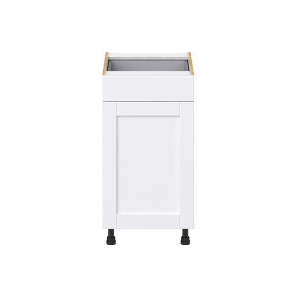 Hugo&Borg Rosemont 18 x 34.5 x 24.88 Glacier White Door And Drawer Base Semi-Custom Cabinet