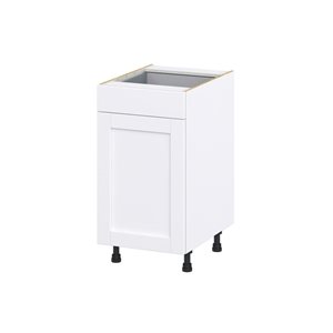 Hugo&Borg Rosemont 18 x 34.5 x 24.88 Glacier White Door And Drawer Base Semi-Custom Cabinet