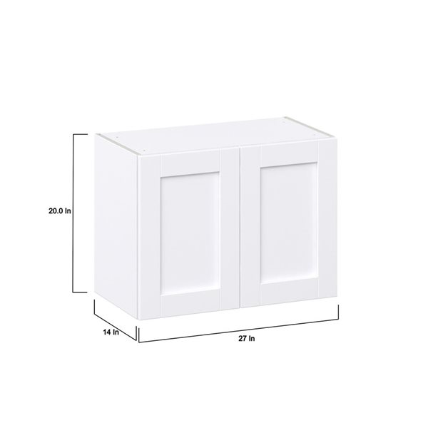 Hugo&Borg Rosemont 27 x 20 x 14.88 Glacier White Door Wall Semi-Custom Cabinet