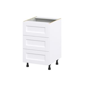 Hugo&Borg Rosemont 21 x 34.5 x 24.88 Glacier White Drawer Base Semi-Custom Cabinet