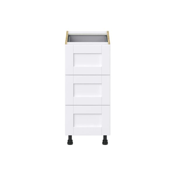 Hugo&Borg Rosemont 15 x 34.5 x 24.88 Glacier White Drawer Base Semi-Custom Cabinet