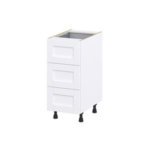 Hugo&Borg Rosemont 15 x 34.5 x 24.88 Glacier White Drawer Base Semi-Custom Cabinet