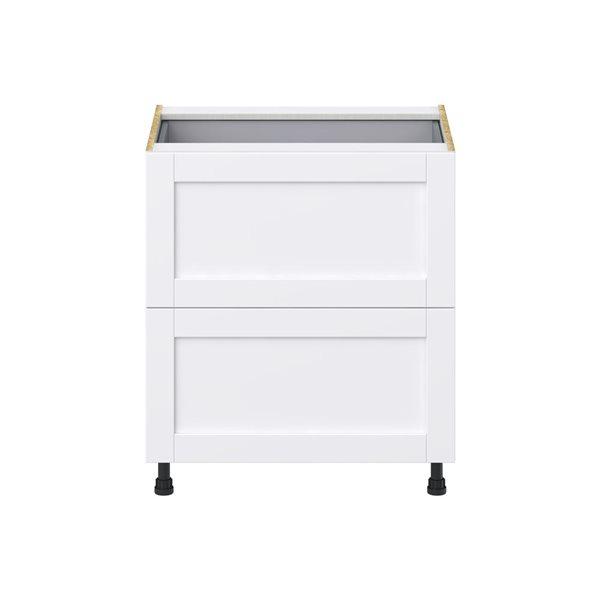 Hugo&Borg Rosemont 30 x 34.5 x 24.88 Glacier White Drawer Base Semi-Custom Cabinet