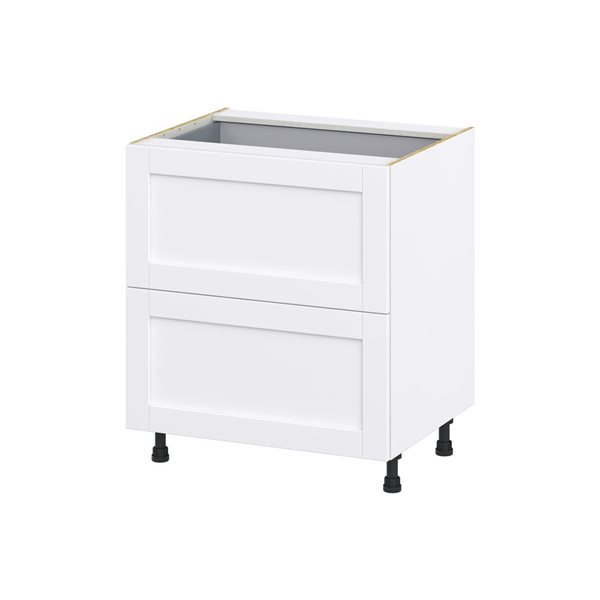 Hugo&Borg Rosemont 30 x 34.5 x 24.88 Glacier White Drawer Base Semi-Custom Cabinet