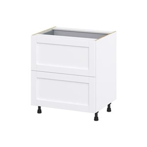 Hugo&Borg Rosemont 30 x 34.5 x 24.88 Glacier White Drawer Base Semi-Custom Cabinet