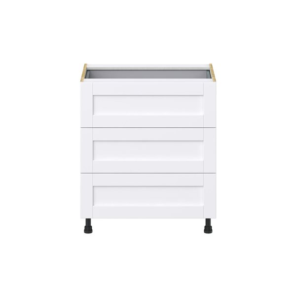 Hugo&Borg Rosemont 30 x 34.5 x 24.88 Glacier White Drawer Base Semi-Custom Cabinet