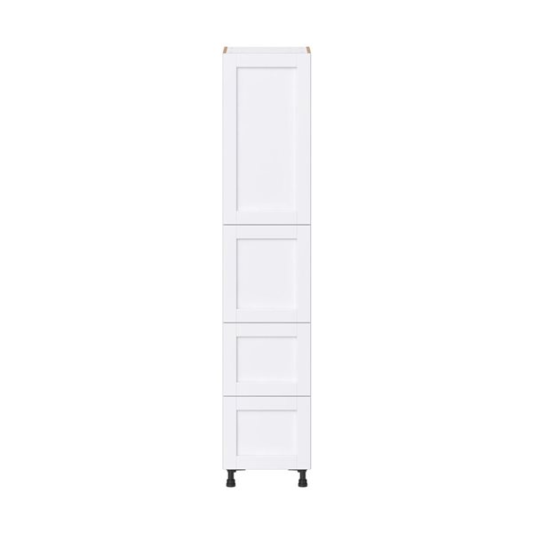 Hugo&Borg Rosemont 18 x 89.5 x 24.88 Glacier White Door And Drawer Pantry Semi-Custom Cabinet