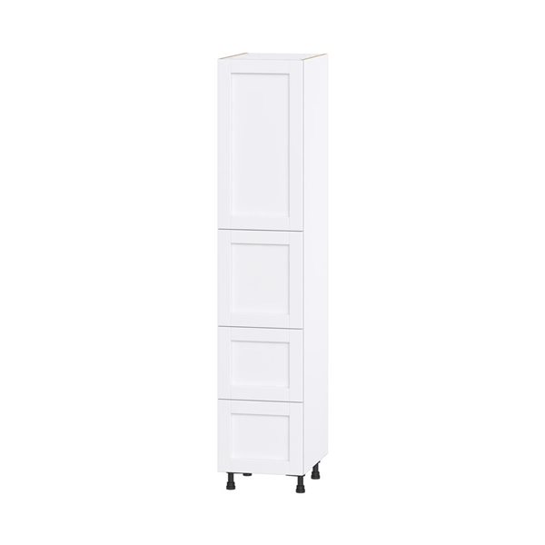 Hugo&Borg Rosemont 18 x 89.5 x 24.88 Glacier White Door And Drawer Pantry Semi-Custom Cabinet