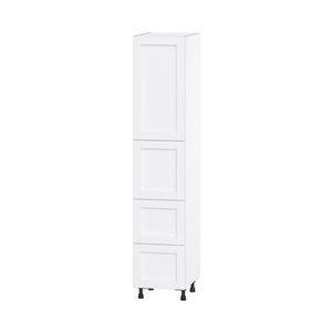 Hugo&Borg Rosemont 18 x 89.5 x 24.88 Glacier White Door And Drawer Pantry Semi-Custom Cabinet