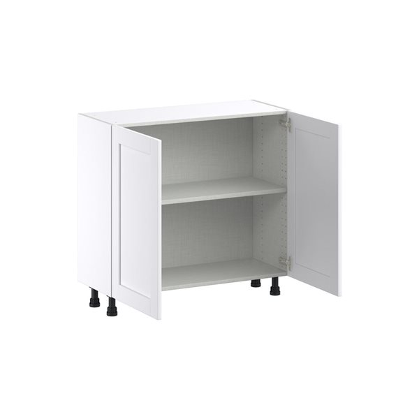 Hugo&Borg Rosemont 36 x 34.5 x 14.88 Glacier White Door Base Semi-Custom Cabinet