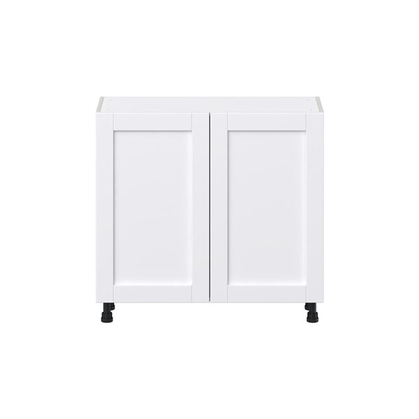 Hugo&Borg Rosemont 36 x 34.5 x 14.88 Glacier White Door Base Semi-Custom Cabinet