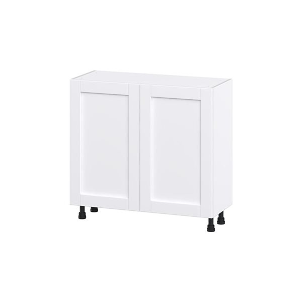 Hugo&Borg Rosemont 36 x 34.5 x 14.88 Glacier White Door Base Semi-Custom Cabinet