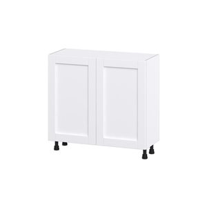 Hugo&Borg Rosemont 36 x 34.5 x 14.88 Glacier White Door Base Semi-Custom Cabinet