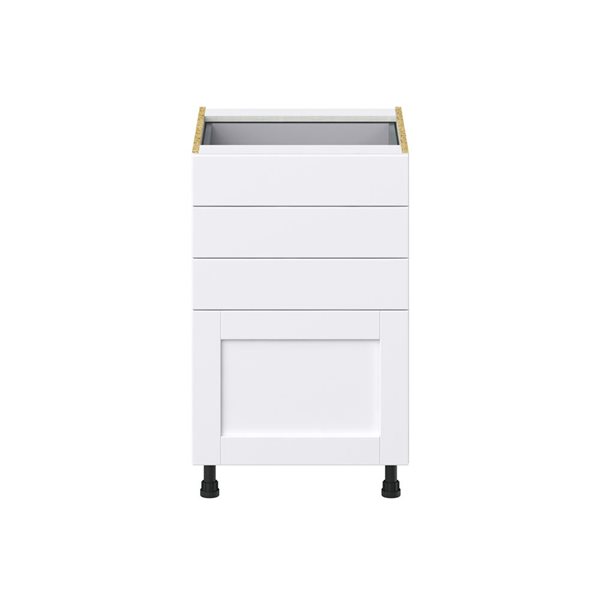 Hugo&Borg Rosemont 21 x 34.5 x 24.88 Glacier White Drawer Base Semi-Custom Cabinet