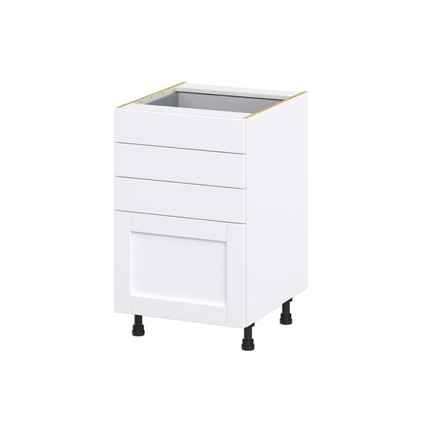 Hugo&Borg Rosemont 21 x 34.5 x 24.88 Glacier White Drawer Base Semi-Custom Cabinet