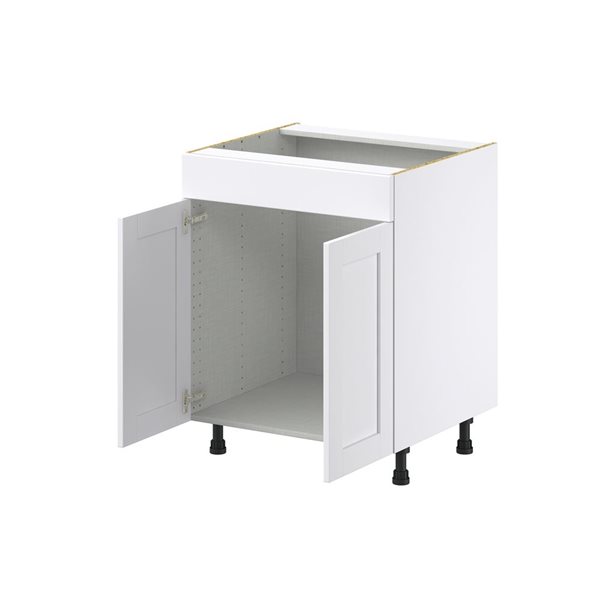 Hugo&Borg Rosemont 27 x 34.5 x 24.88 Glacier White Door And Drawer Base Semi-Custom Cabinet