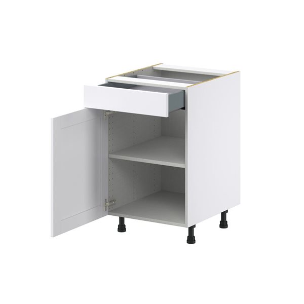 Hugo&Borg Rosemont 21 x 34.5 x 24.88 Glacier White Door And Drawer Base Semi-Custom Cabinet