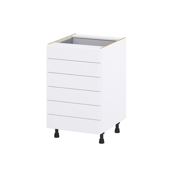 Hugo&Borg Rosemont 21 x 34.5 x 24.88 Glacier White Drawer Base Semi-Custom Cabinet