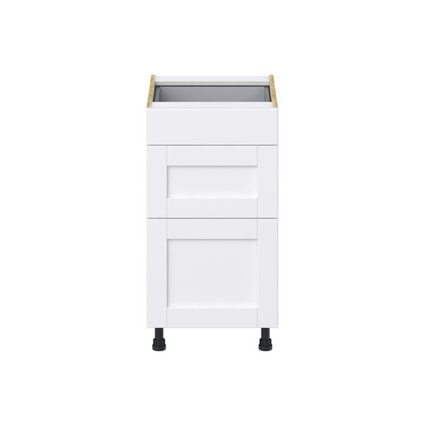 Hugo&Borg Rosemont 18 x 34.5 x 24.88 Glacier White Drawer Base Semi-Custom Cabinet