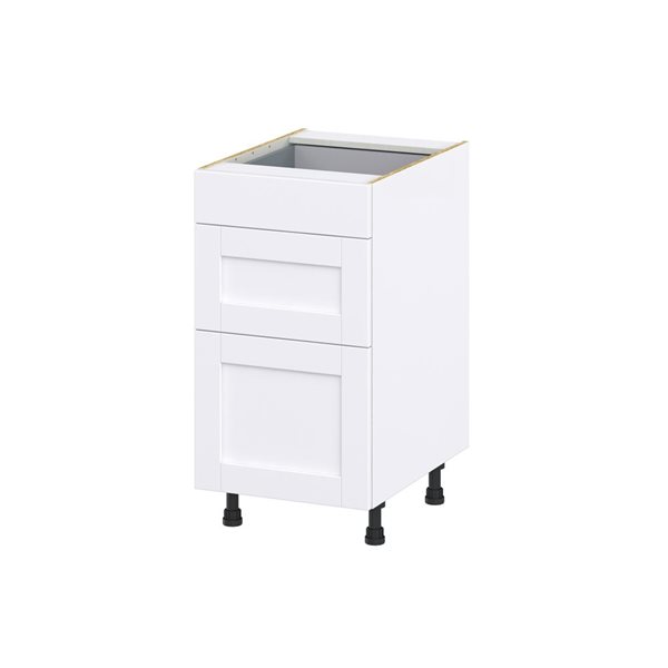 Hugo&Borg Rosemont 18 x 34.5 x 24.88 Glacier White Drawer Base Semi-Custom Cabinet