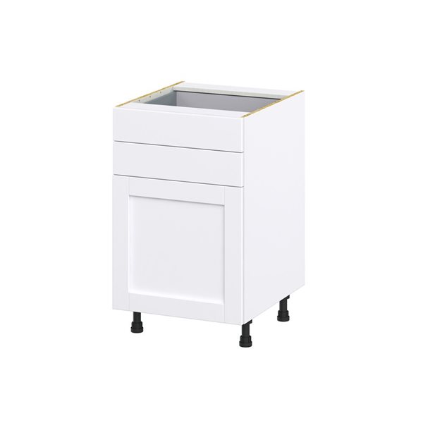 Hugo&Borg Rosemont 21 x 34.5 x 24.88 Glacier White Door And Drawer Base Semi-Custom Cabinet