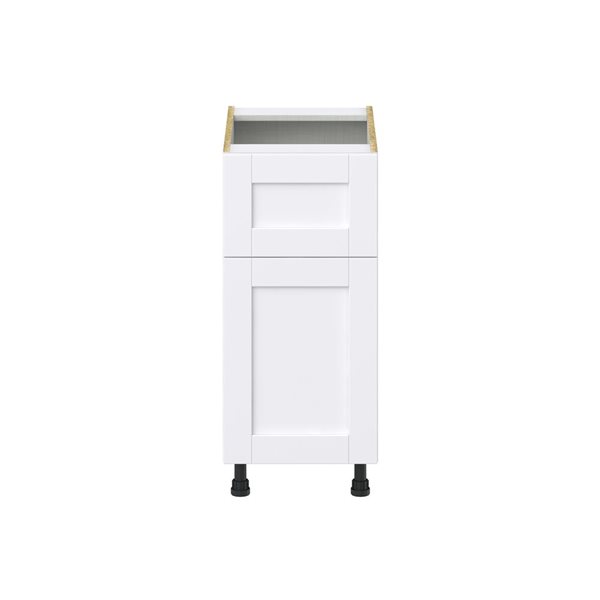 Hugo&Borg Rosemont 15 x 34.5 x 24.88 Glacier White Door And Drawer Base Semi-Custom Cabinet