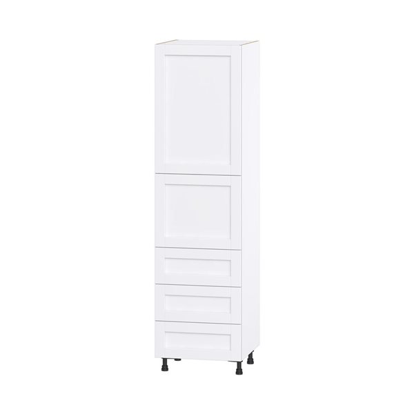 Hugo&Borg Rosemont 24 x 89.5 x 24.88 Glacier White Door And Drawer Pantry Semi-Custom Cabinet