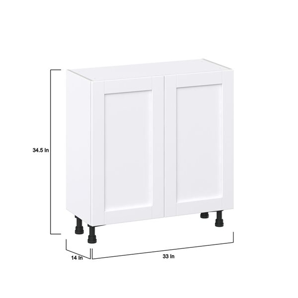 Hugo&Borg Rosemont 33 x 34.5 x 14.88 Glacier White Door Base Semi-Custom Cabinet