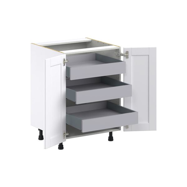 Hugo&Borg Rosemont 24 x 34.5 x 24.88 Glacier White Door And Drawer Base Semi-Custom Cabinet