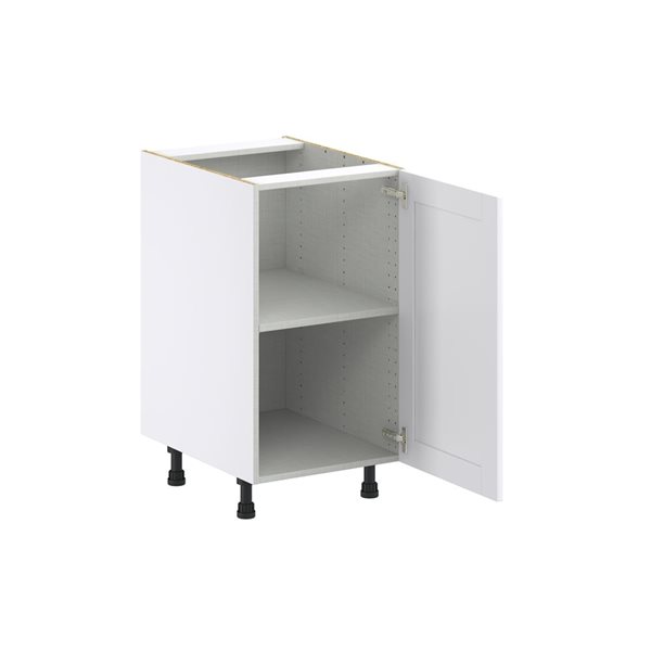 Hugo&Borg Rosemont 18 x 34.5 x 24.88 Glacier White Door Base Semi-Custom Cabinet