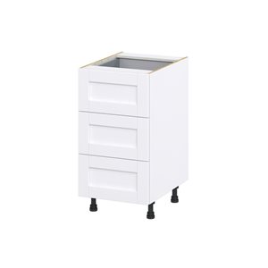 Hugo&Borg Rosemont 18 x 34.5 x 24.88 Glacier White Drawer Base Semi-Custom Cabinet