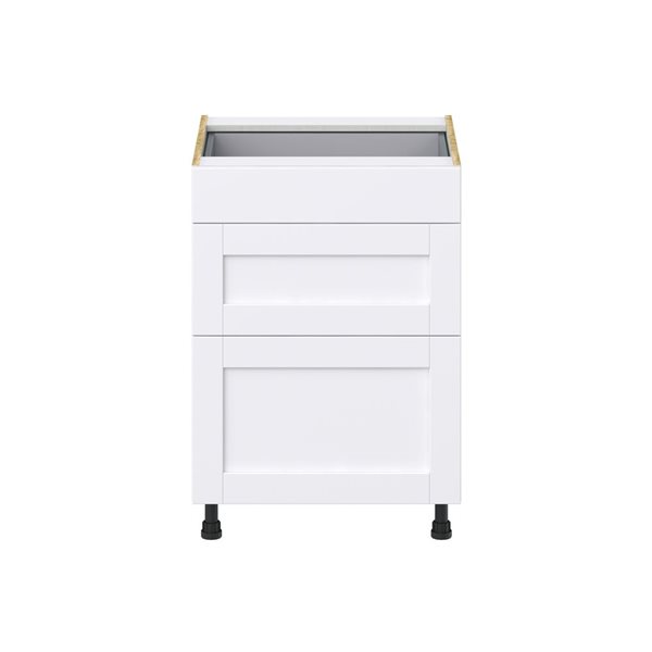 Hugo&Borg Rosemont 24 x 34.5 x 24.88 Glacier White Drawer Base Semi-Custom Cabinet