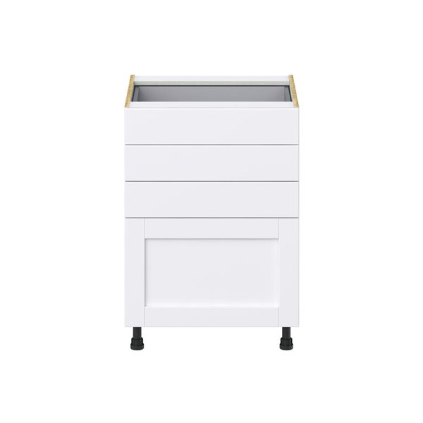 Hugo&Borg Rosemont 24 x 34.5 x 24.88 Glacier White Drawer Base Semi-Custom Cabinet