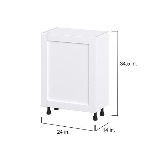 Hugo&Borg Rosemont 24 x 34.5 x 14.88 Glacier White Door Base Semi-Custom Cabinet