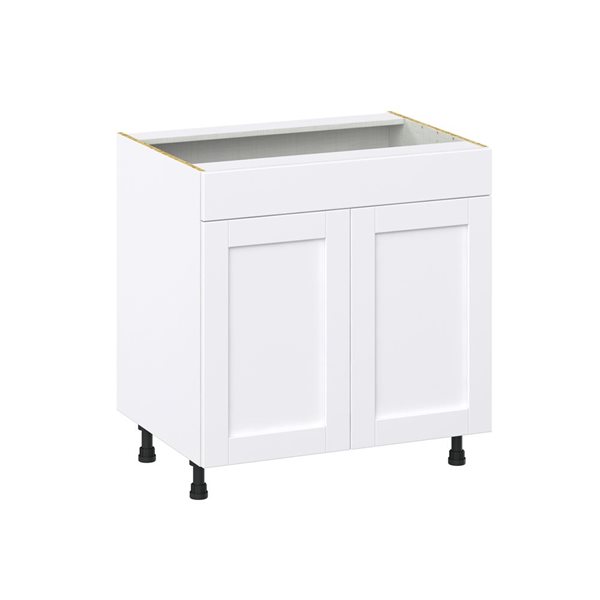 Hugo&Borg Rosemont 33 x 34.5 x 24.88 Glacier White Door And Drawer Base Semi-Custom Cabinet