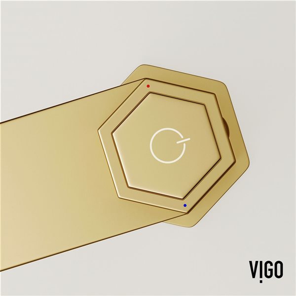 VIGO Nova Single Hole Single Handle Vessel Bathroom Faucet in Matte Brushed Gold