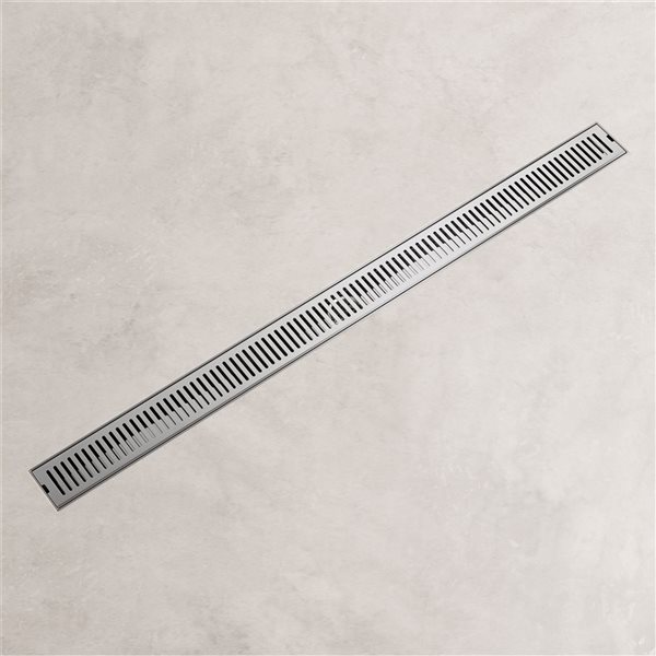 Drain de douche linéaire avec couvercle rectangulaire Elan de VIGO chrome 36 po