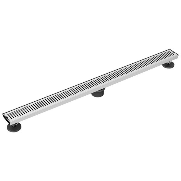 VIGO Elan Decorative Rectangle Stainless Steel Linear Shower Drain in Chrome 36 in. L