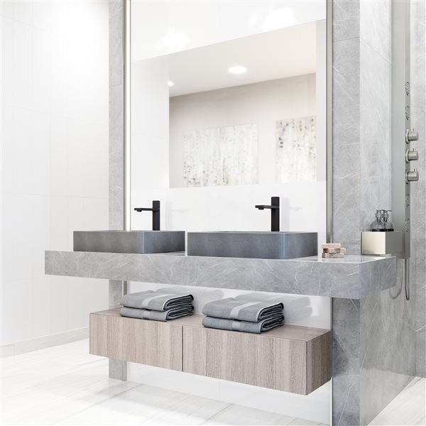 VIGO Concrete Stone™ Bathroom Vessel Sink Gray 19 in x 14 in