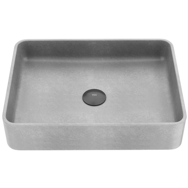 VIGO Concrete Stone™ Bathroom Vessel Sink Gray 19 in x 14 in