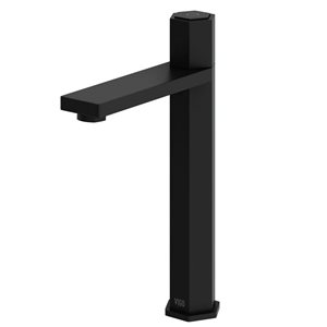 VIGO Nova Single Hole Single Handle Vessel Bathroom Faucet in Matte Black