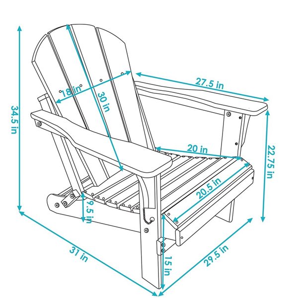 Sunnydaze Foldable Adirondack Chair Green Set of 2