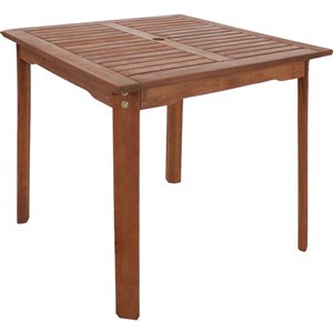 Sunnydaze Decor Meranti Wood Square Table